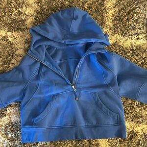 Blue Lululemon half zip scuba